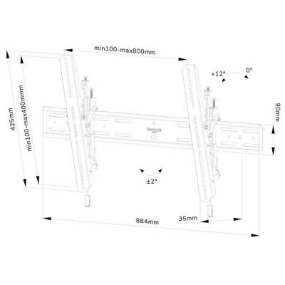 Neomounts Select  WL35S-850BL18 / Screen Wall Mount (tilt, VESA 800x400) / Black