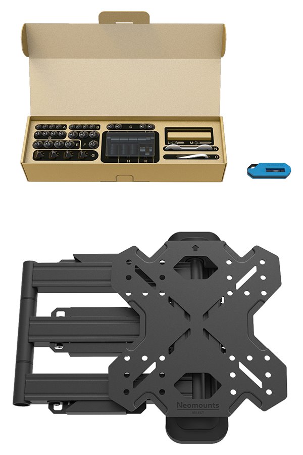 Neomounts Select  WL40S-850BL12 / Screen Wall Mount (full motion, 3 pivots, VESA 200x200) / Black