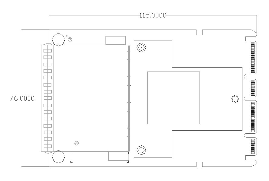 XtendLan OCP síťová karta, 4x 10Gbps SFP+, Intel X710, Mezzanine