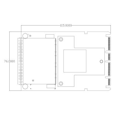 XtendLan OCP síťová karta, 4x 10Gbps SFP+, Intel X710, Mezzanine