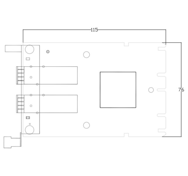 XtendLan OCP síťová karta, 2x 25Gbps SFP28, Intel XXV710, Mezzanine