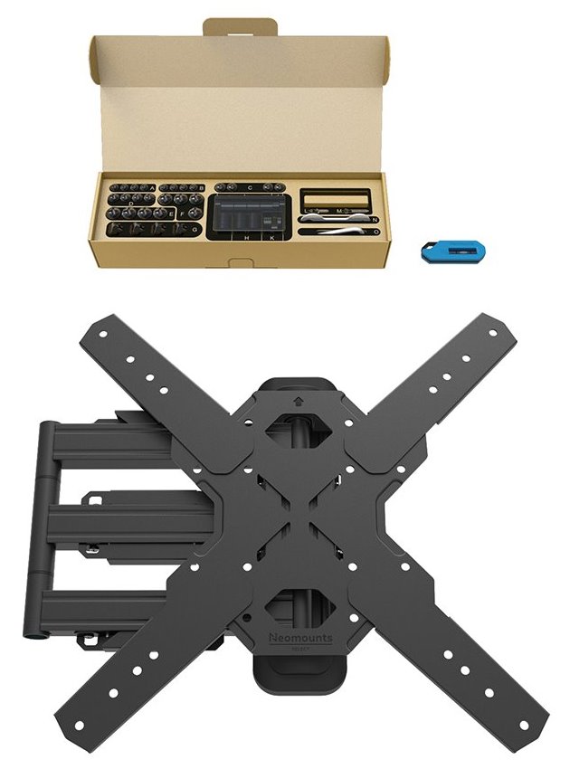 Neomounts Select  WL40S-850BL14 / Screen Wall Mount (full motion, 3 pivots, VESA 400x400) / Black
