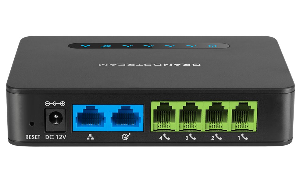 Grandstream HT814 FXS ATA brána, 4x FXS, 2x Gbps RJ45