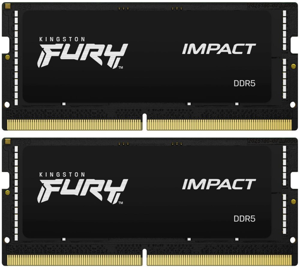 KINGSTON FURY Impact 32GB DDR5 4800MT/s / CL38 / SO-DIMM / KIT 2x 16GB