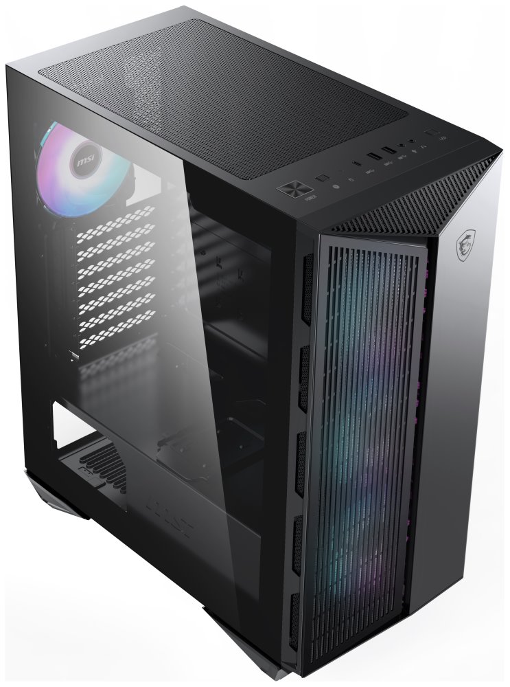 MSI skříň MPG GUNGNIR 111R/ bez zdroje/ levé temperované sklo/ 4x 120 mm ARGB fan/ 1x USB-C/ 2x USB3.2/ černá