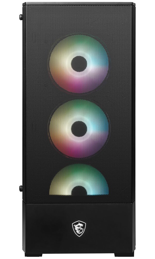 MSI skříň MAG FORGE 112R/ bez zdroje/ levé temperované sklo/ 4x 120 mm A-RGB fan/ 2x USB3.0/ černá