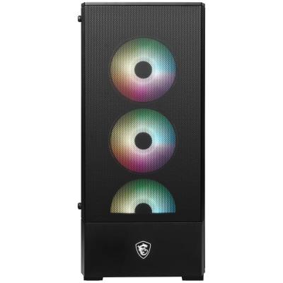 MSI skříň MAG FORGE 112R/ bez zdroje/ levé temperované sklo/ 4x 120 mm A-RGB fan/ 2x USB3.0/ černá