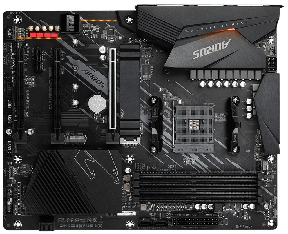 GIGABYTE B550 AORUS ELITE V2 rev. 1.2 / AMD B550 / AM4 / 4x DDR4 / 2x M.2 / HDMI / DP / ATX