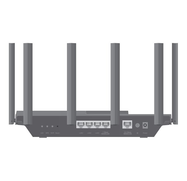 TP-Link Archer AX72 Pro AX5400 router / 1x 2.5G WAN/LAN / 3x GLAN / 1x GWAN/LAN / 1x USB / 802.11a/b/g/n/ac/ax / Wi-Fi 6