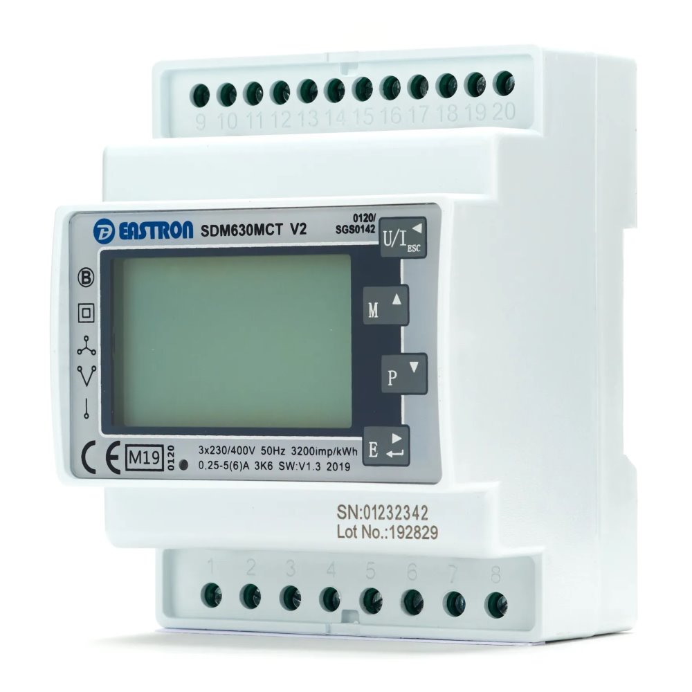 Eastron SDM630MCT- 40mA elektroměr, třífázový