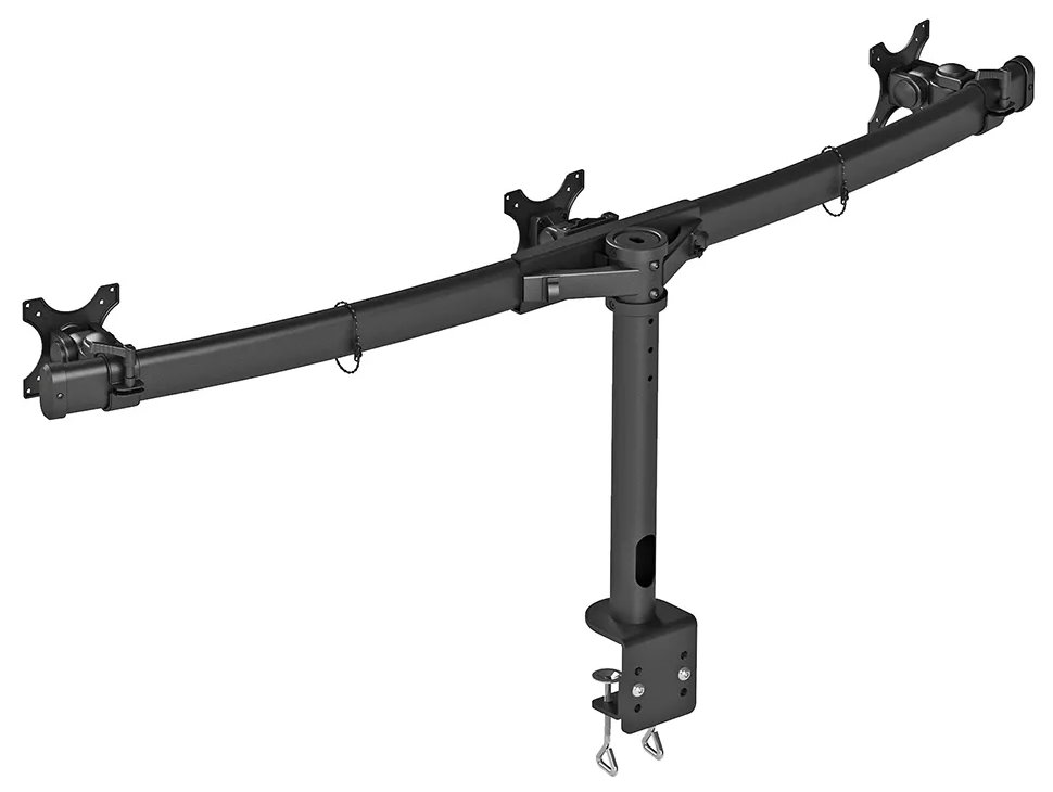 Neomounts FPMA-D700D3/Držák displeje/na stůl/10-27"/svorka/VESA 100X100/nosn. 3x8kg/3 displeje/černý