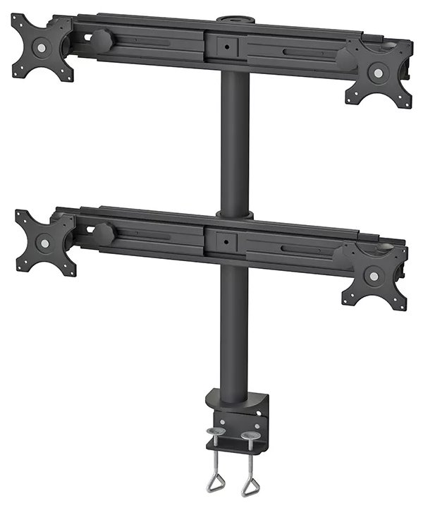 Neomounts FPMA-D700D4/Držák displeje/na stůl/19-30"/svorka/VESA 100X100/nosn. 4x8kg/4 displeje/černý