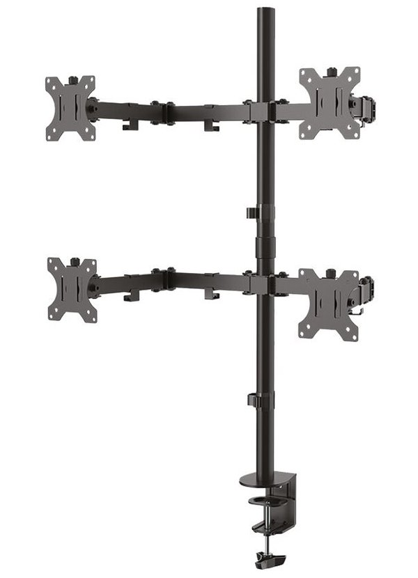 Neomounts FPMA-D550D4BLACK / Flat Screen Desk Mount (clamp/grommet) / Black