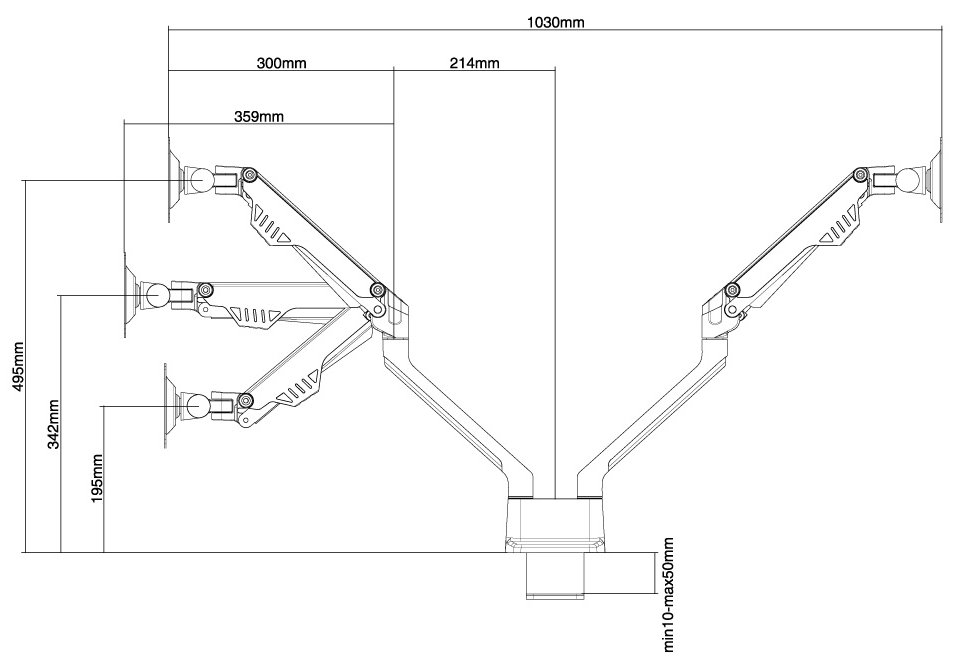 Neomounts FPMA-D750DSILVER/Držák displeje/na stůl/10-32"/svorka+průchodka/VESA 100X100/plyn. píst/nosn.2x8kg/2 displeje/