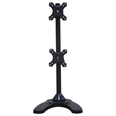 Neomounts FPMA-D700DDV/Držák displeje/na stůl/10-27"/stojan+průchodka/VESA 100X100/nosn. 2x6kg/2 displeje vert/černý