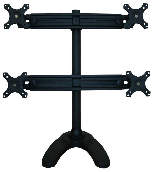 Neomounts FPMA-D700DD4/Držák displeje/na stůl/19-30"/stojan+průchodka/VESA 100X100/nosn. 4x8kg/4 displeje/černý