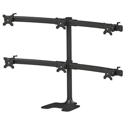 Neomounts FPMA-D700DD6/Držák displeje/na stůl/10-27"/stojan+průchodka/VESA 100X100/nosn. 6x8kg/6 displejů/černý