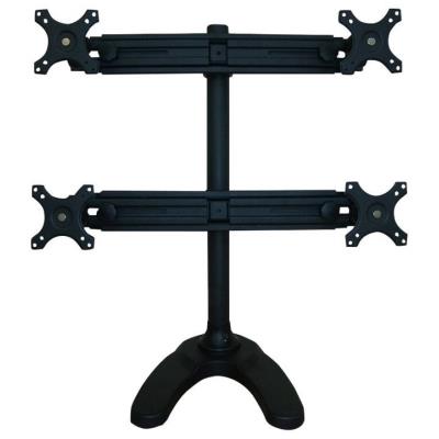 Neomounts FPMA-D700DD4/Držák displeje/na stůl/19-30"/stojan+průchodka/VESA 100X100/nosn. 4x8kg/4 displeje/černý