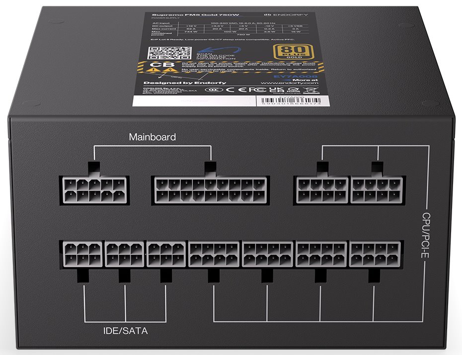 Endorfy zdroj Supremo FM5 Gold 750W / ATX / 120mm / modulární / 80 Plus Gold