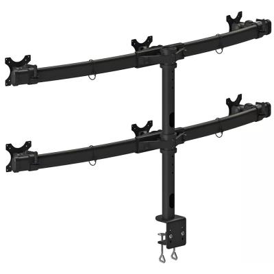 Neomounts FPMA-D700D6/Držák displeje/na stůl/19-27"/svorka/VESA 100X100/nosn. 6x8kg/6 displejů/černý
