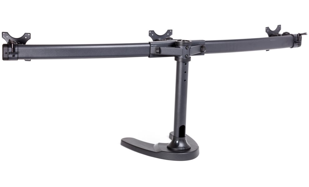 Neomounts FPMA-D700DD3/Držák displeje/na stůl/10-27"/stojan+průchodka/VESA 100X100/nosn. 3x8kg/3 displeje/černý