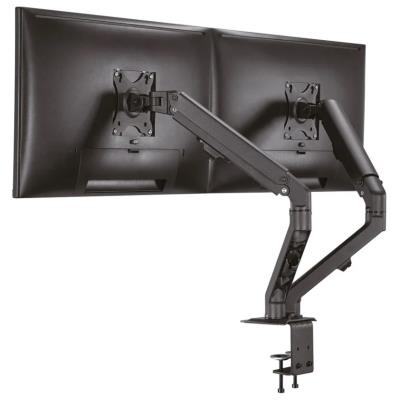 Neomounts FPMA-D650DBLACK/Držák displeje/na stůl/17-27"/svorka+průchodka/VESA 100X100/nosn.2x7kg/2 displeje/černý