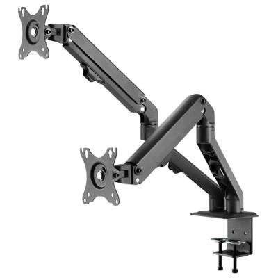 Neomounts FPMA-D650DBLACK/Držák displeje/na stůl/17-27"/svorka+průchodka/VESA 100X100/nosn.2x7kg/2 displeje/černý