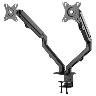 Neomounts FPMA-D650DBLACK/Držák displeje/na stůl/17-27"/svorka+průchodka/VESA 100X100/nosn.2x7kg/2 displeje/černý