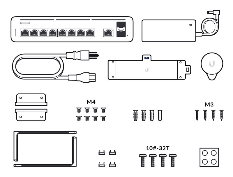 Ubiquiti UISP Console - Router, předinstal. UISP aplikace, 9x GbE port, 2x SFP+ port