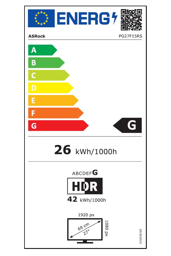 Phantom Gaming by Asrock monitor PG27F15RS1A prohnutý  27" / VA / 1920x1080 /240Hz/ 300cd/m2 /1ms/DP/2x HDMI/repro/VESA