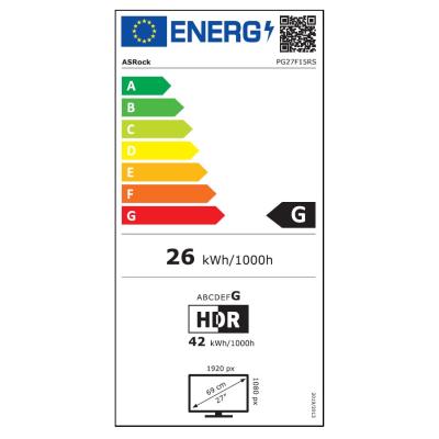 Phantom Gaming by Asrock monitor PG27F15RS1A prohnutý  27" / VA / 1920x1080 /240Hz/ 300cd/m2 /1ms/DP/2x HDMI/repro/VESA