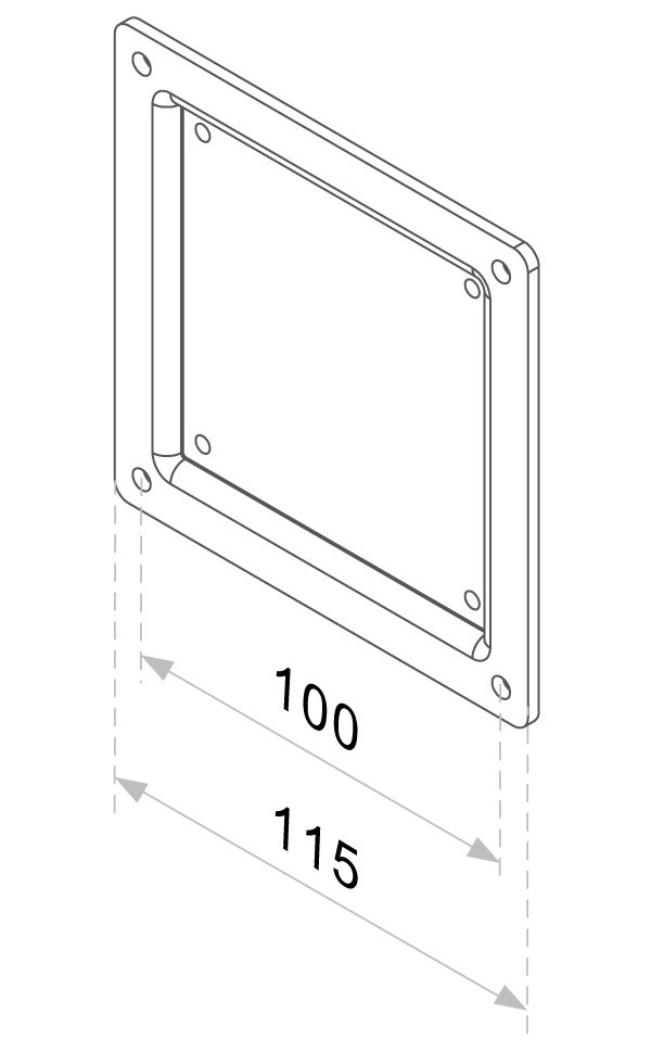 Neomounts  FPMA-VESA100 / VESA Conversion Plate - VESA 75 to 100 / Black