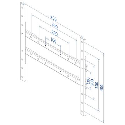 Neomounts  FPMA-VESA425 / VESA Conversion Strips - VESA 100 to 200x100, 200x200, 400x200, 400x400 / Black