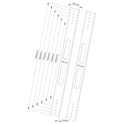 Neomounts  AWL-250BL18 / VESA Adaptér 2ks / VESA 400 mm na VESA (600, 650, 700, 750, 800) mm / černý