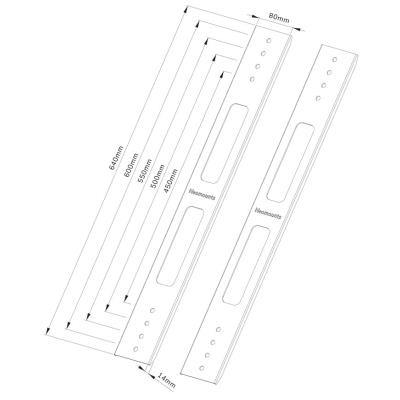 Neomounts  AWL-250BL16 / VESA Adaptér 2ks / VESA 400 mm na VESA (450, 500, 550, 600) mm / černý