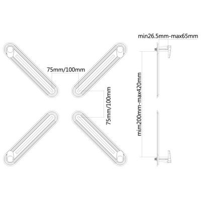Neomounts  FPMA-VESANON / VESA Adaptér / monitor bez VESA (Apple MAC) 10-27"/ na VESA (75x75, 100x100) mm / černý