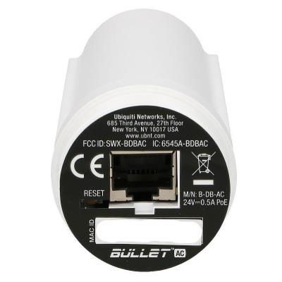 Ubiquiti B-DB-AC airMAX AC Bullet  [Dual-Band AC], 802.11ac, PoE, N-type Male