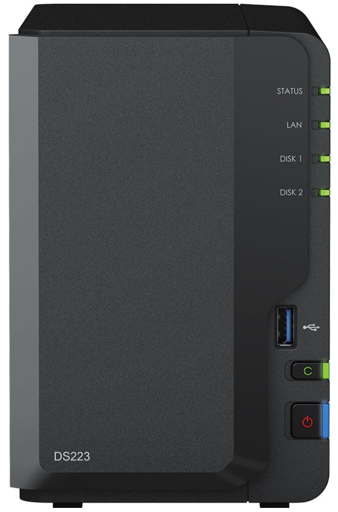 Synology DS223   2x SATA, 2GB RAM, 3x USB 3.2, 1x GbE