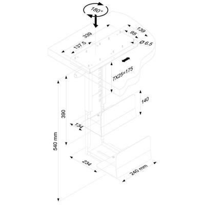 Neomounts  CPU-D250BLACK / CPU Holder (height PC: 39-54 cm / width PC: 13-23 cm) / Black