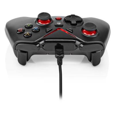 NEDIS gamepad/ USB-A/ napájení z USB/ pro PC/ počet tlačítek 12/ černý/ délka kabelu 1,60 m
