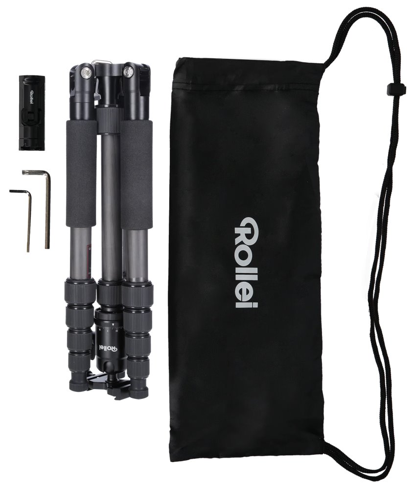 Rollei Stativ Compact Traveler No 1 Carbon/ Zátěž 8kg/ Vytažený 142 cm/ Karbon/ Černý