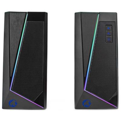 NEDIS herní reproduktory/ 2.0/ výkon 18 W/ 3,5 mm jack/ LED/ USB/ ovládání hlasitosti/ černé