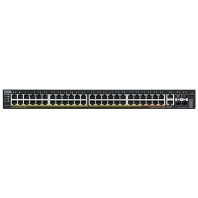 ZyXEL XGS2220-54HP, L3 Access Switch, 600W PoE, 40xPoE+/10xPoE++, 48x1G RJ45 2x10mG RJ45, 4x10G SFP+ Uplink, incl. 1 yr