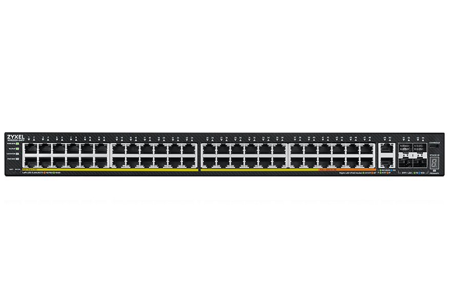 ZyXEL XGS2220-54FP, L3 Access Switch, 960W PoE, 40xPoE+/10xPoE++, 48x1G RJ45 2x10mG RJ45, 4x10G SFP+ Uplink, incl. 1 yr