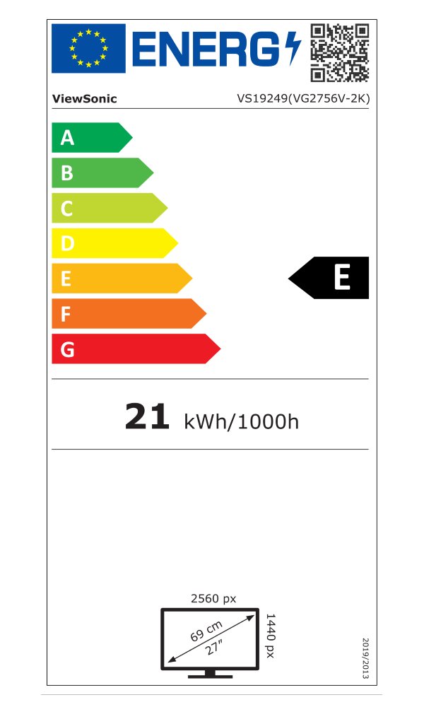 ViewSonic VG2756V-2K / 27"/ IPS/ 16:9/ 2560x1440/ 5ms/ 350cd/m2/ WEBCAM/ DP/ HDMI/ RJ45/ USB/ PIVOT/ Repro