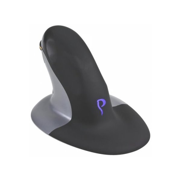 FELLOWES vertikální ergonomická myš Penguin/ bezdrátová/ velikost M/ 1 200 dpi/ černo-šedá