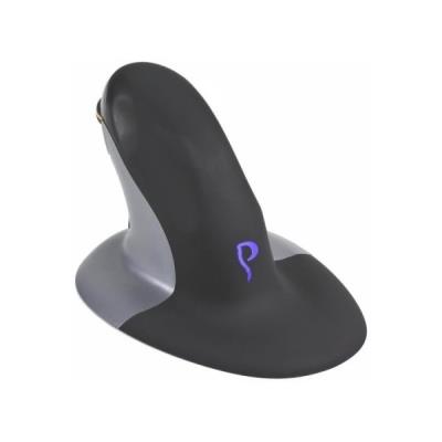 FELLOWES vertikální ergonomická myš Penguin/ bezdrátová/ velikost M/ 1 200 dpi/ černo-šedá