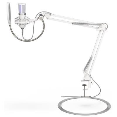 Endorfy mikrofon Streaming OWH / streamovací / rameno / pop-up filtr / 3,5mm jack / USB-C / bílý