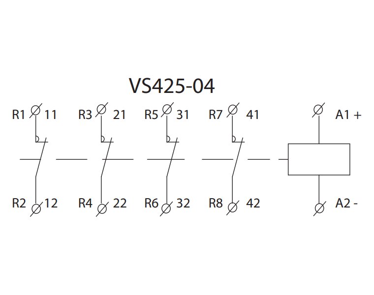 Solarmi VS425-04 Instalační stykač 4x 25A 230V AC/DC