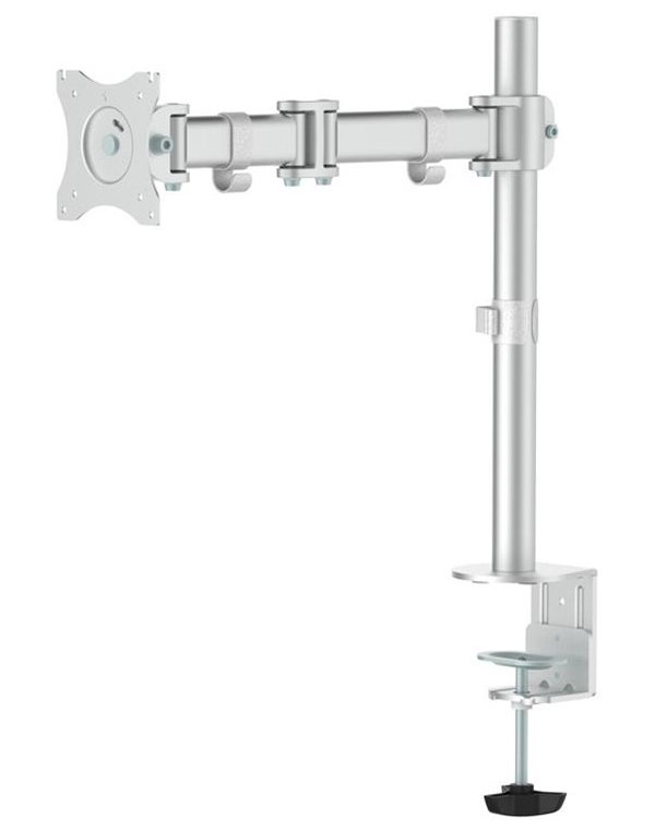 Neomounts Select NM-D135SILVER/Držák displeje/na stůl/10-30"/svorka+průchodka/VESA 100X100/nosn. 8kg/stříbrný